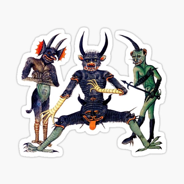 Artikel-Vorschau von Spätmittelalterliche Darstellung des Satans und zweier dämonischer Begleiter, designt und verkauft von DotorEaon.