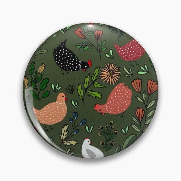 Item preview, Chicken print in a garden designed and sold by hadleynorris.
