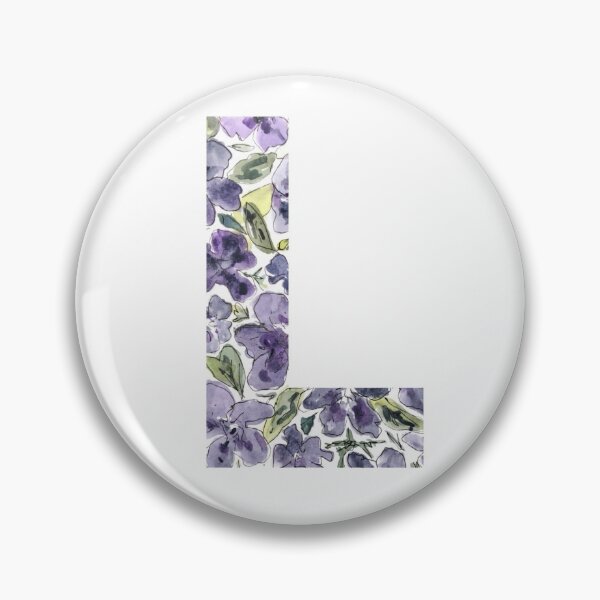 Artikelvorschau, Aquarell lila Blumen Buchstabe L. entworfen und verkauft von vicnat.