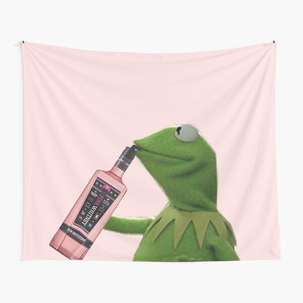 Kermit sipping pink whitney Tapestry