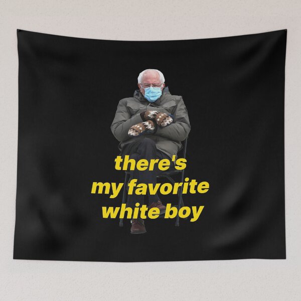 Item preview, 'There's my favorite white boy' Bernie Sanders Inauguration Day designed and sold by shreya17.