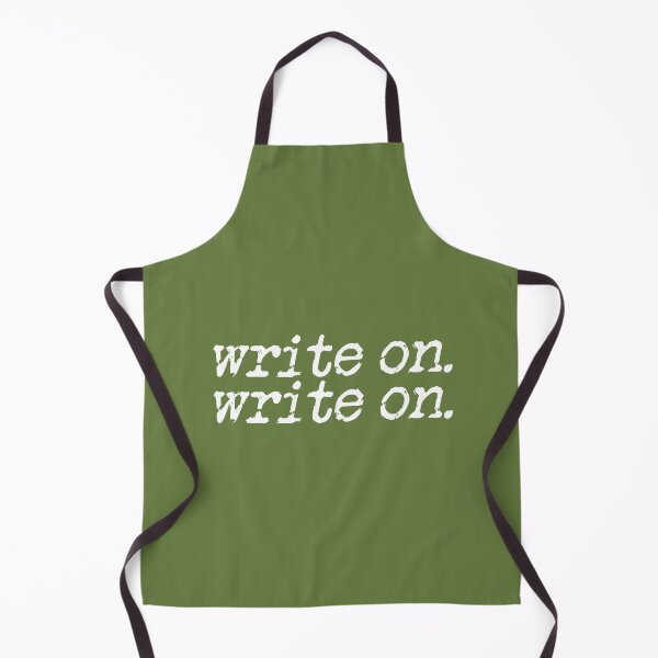Item preview, write on. write on. in white on military green designed and sold by TeaRoseWriter.
