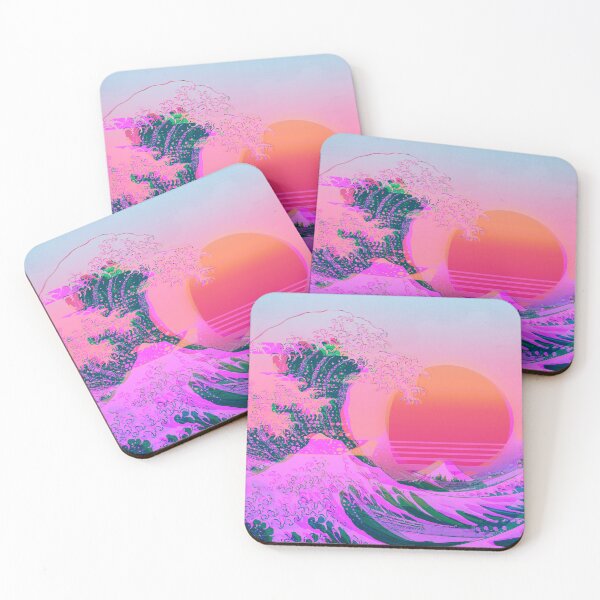 Item preview, Great Wave Off Kanagawa Color Glitch Retro designed and sold by ind3finite.