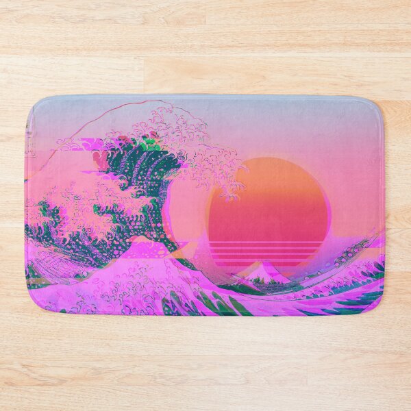 Item preview, Great Wave Off Kanagawa Color Glitch Retro designed and sold by ind3finite.
