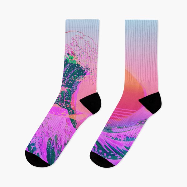 Item preview, Great Wave Off Kanagawa Color Glitch Retro designed and sold by ind3finite.