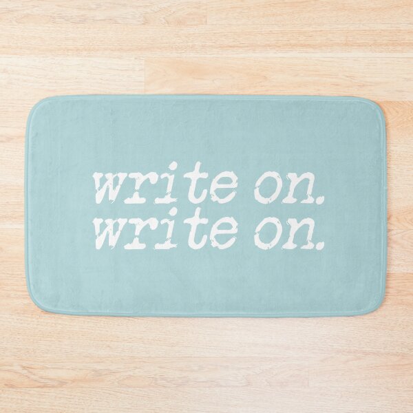 Item preview, write on. write on. in white on sea green designed and sold by TeaRoseWriter.