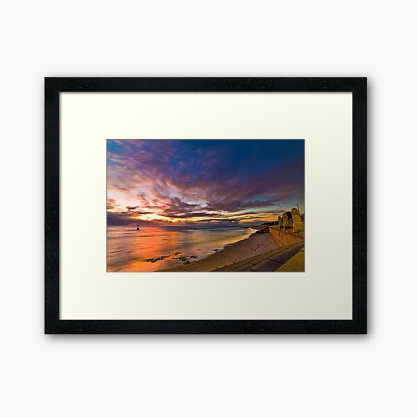 Sunset at Cottesloe 2 Framed Art Print
