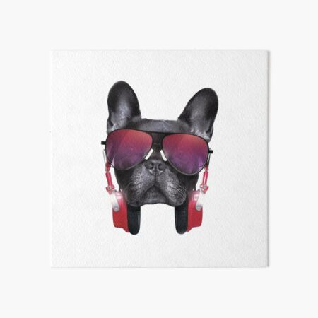Frenchie Music Art Board Print