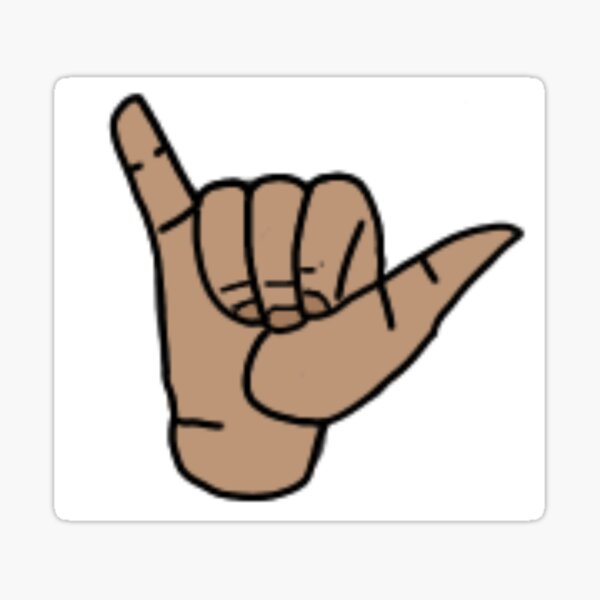 "Yolo hand" Sticker by Stickerartists Redbubble