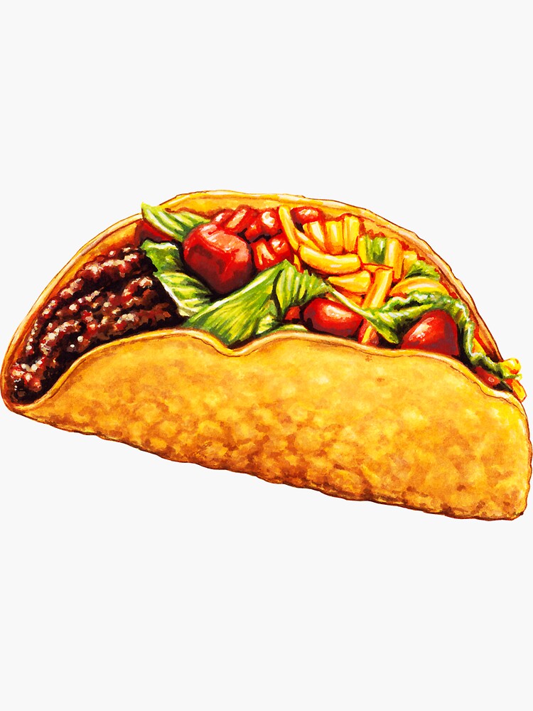 Thumbnail 3 of 3, Sticker, Taco designed and sold by KellyGilleran.