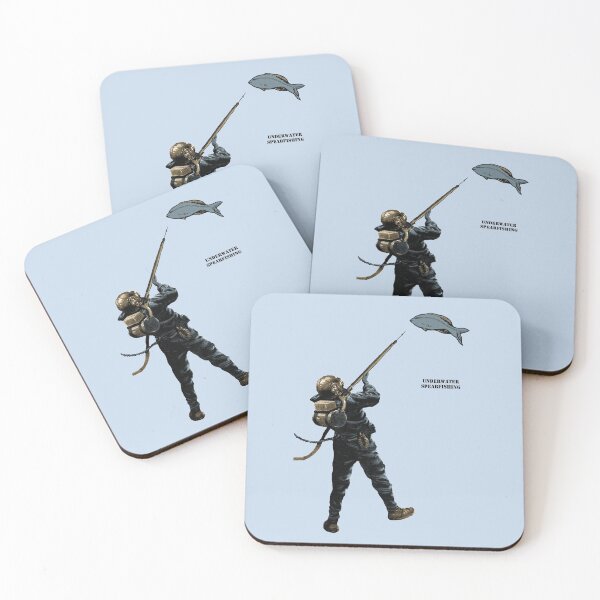 Item preview, Buzo de pesca submarina vintage con casco de buceo designed and sold by urmaddad.