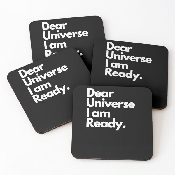 Item preview,  Dear Universe I Am Ready  LOA Large Word Print Black designed and sold by LittleIconShop.