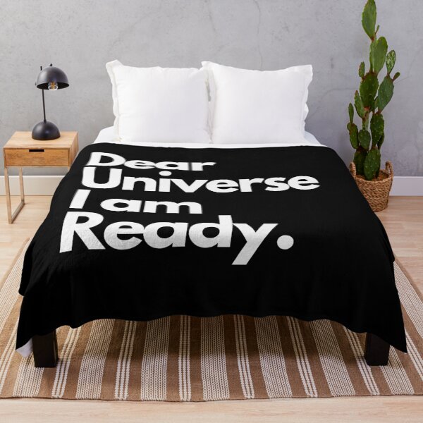 Item preview,  Dear Universe I Am Ready  LOA Large Word Print Black designed and sold by LittleIconShop.