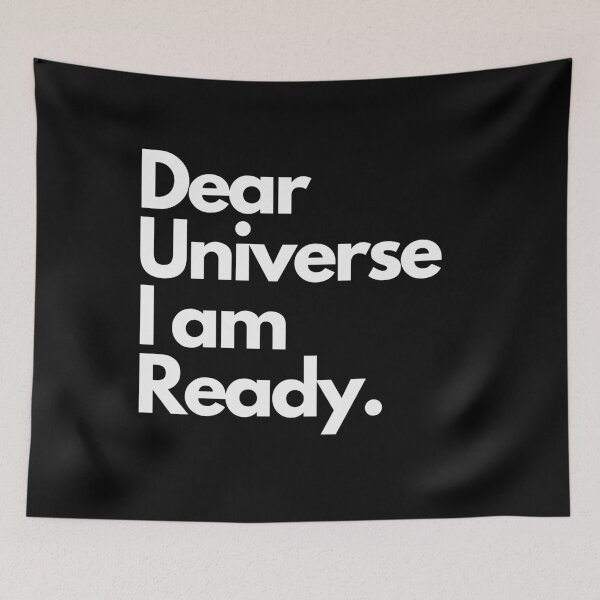 Item preview,  Dear Universe I Am Ready  LOA Large Word Print Black designed and sold by LittleIconShop.