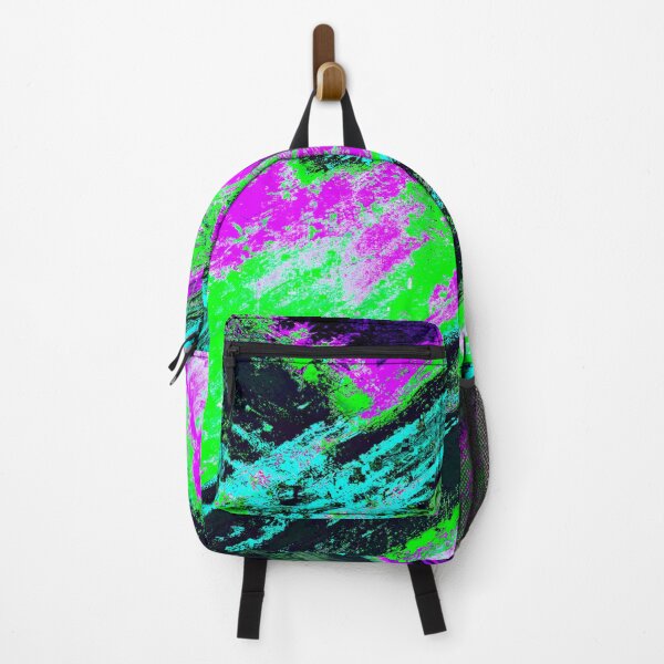 Item preview, Abstract night life abstract neon green, fuchsia and black acrylic paint designed and sold by Marilena Strambu.