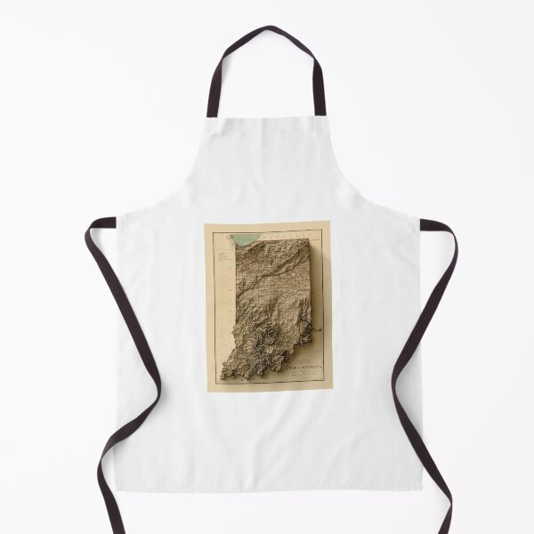 Item preview, 1886 Indiana Relief Map 3D digitally-rendered designed and sold by ThinkAboutMaps.