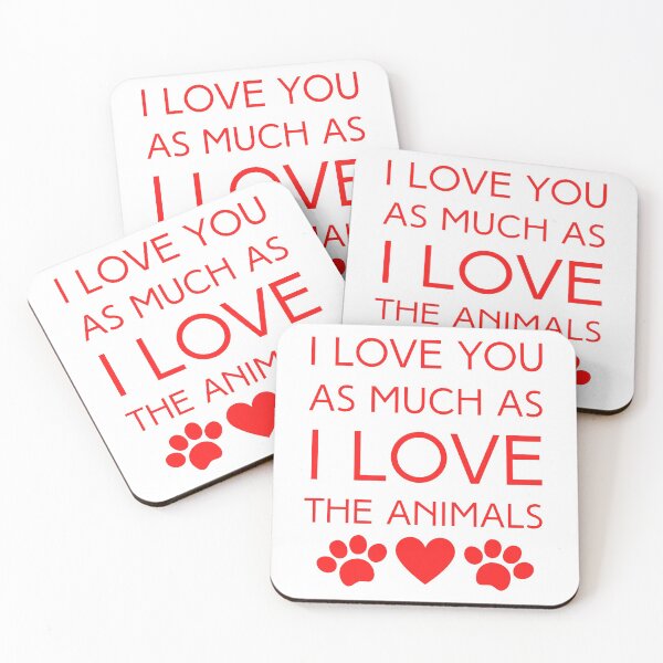 Item preview, I Love You, Love the Animals, Vegan Valentine designed and sold by WhimsicaliTee.
