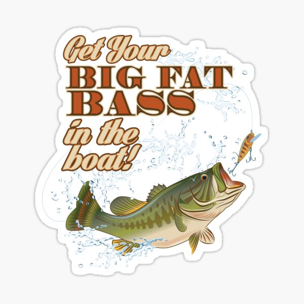 Kiss My Bass Fishing Lovers Bass Fish Vinyl Decal Sticker