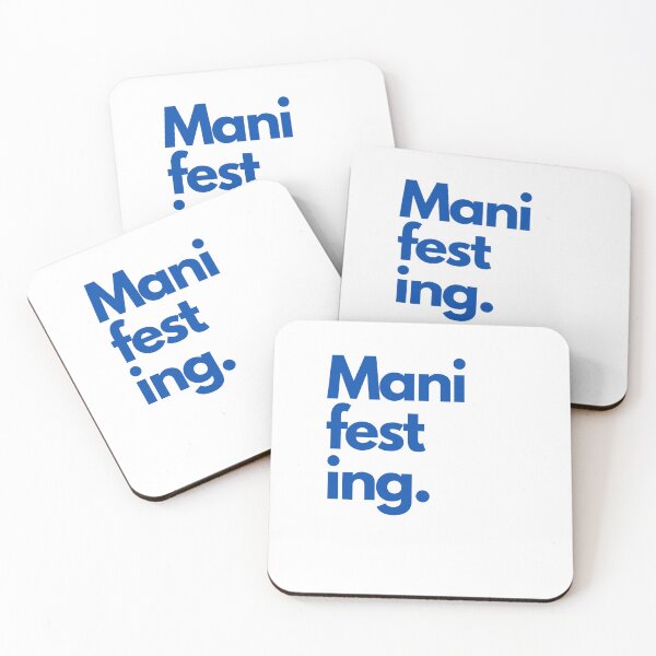 Item preview, Manifesting  LOA Large Word Print Blue designed and sold by LittleIconShop.