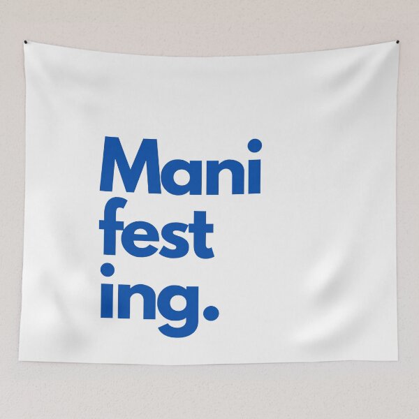 Item preview, Manifesting  LOA Large Word Print Blue designed and sold by LittleIconShop.