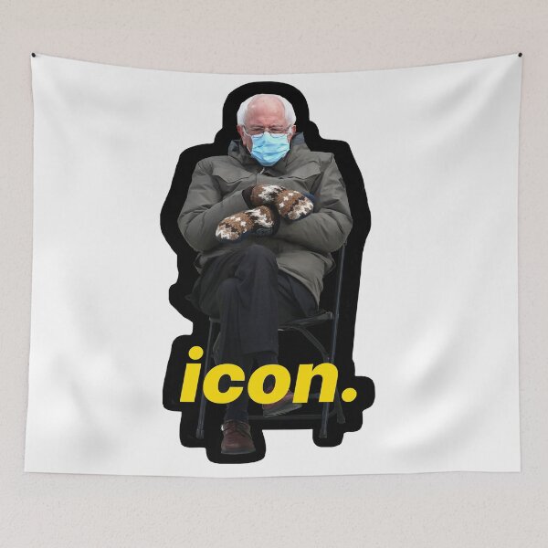 Item preview, Bernie Inauguration Day Icon Black Background designed and sold by shreya17.