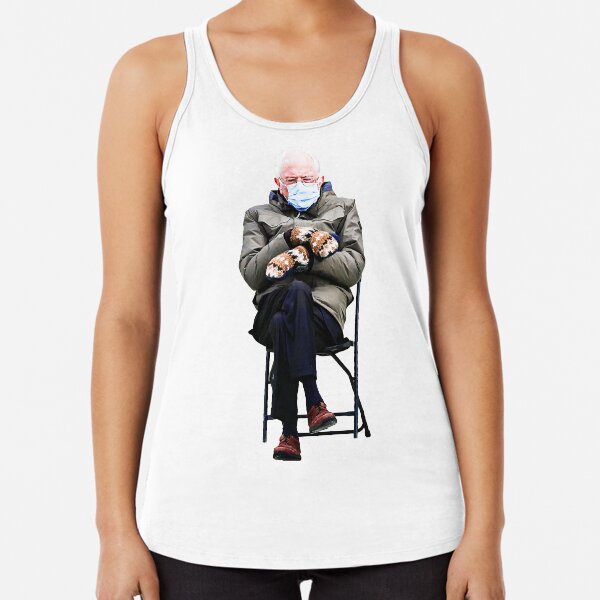 Curmudgeonly Mitten Bernie Racerback Tank Top