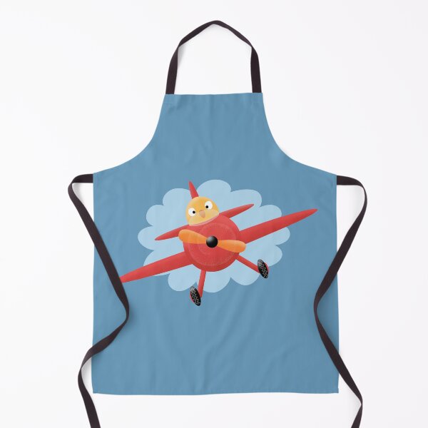 Item preview, Cute bird flying red airplane cartoon illustration designed and sold by FrogFactory.