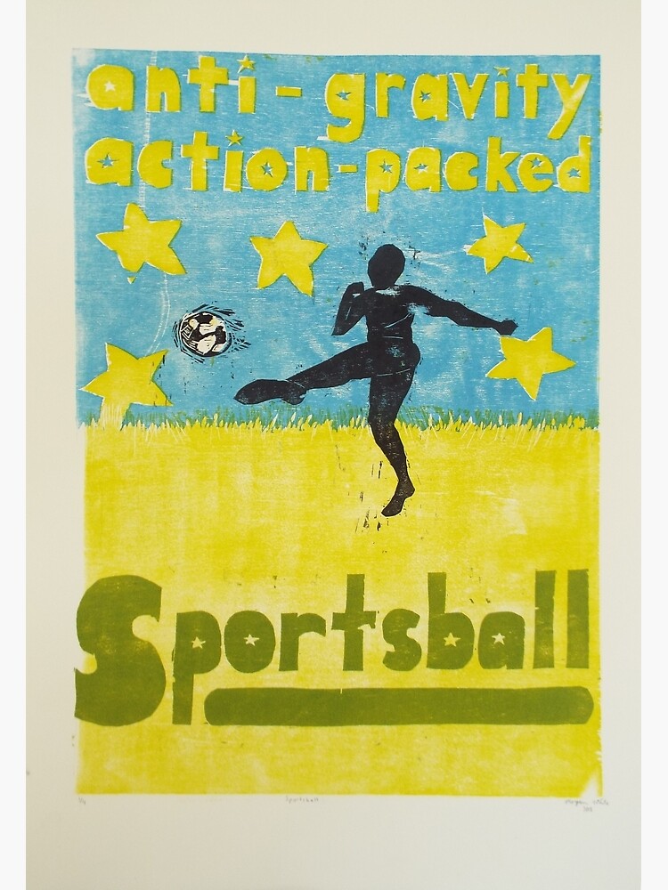 "sportsball! original woodcut" Poster by Redbubble