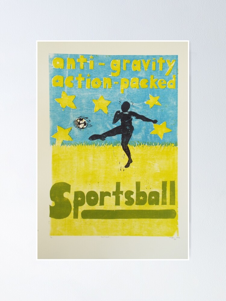 "sportsball! original woodcut" Poster by Redbubble