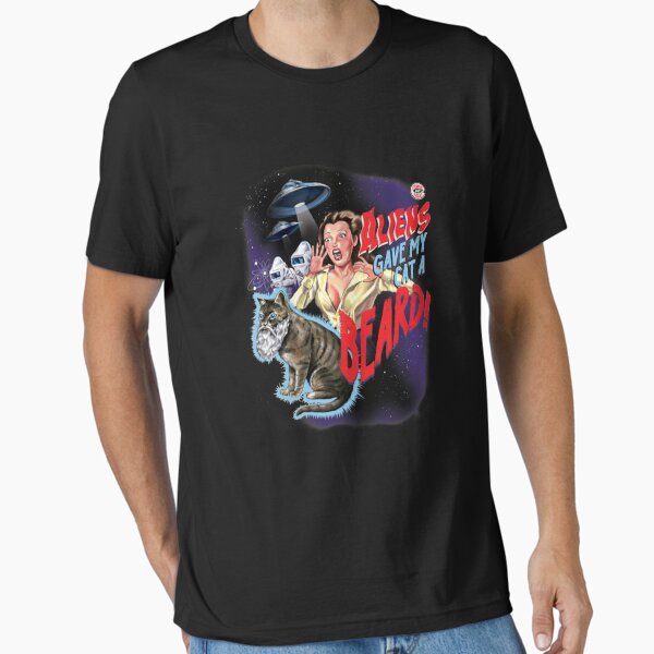 Item preview, Aliens Gave My Cat a Beard T-Shirt designed and sold by Biebers2055.