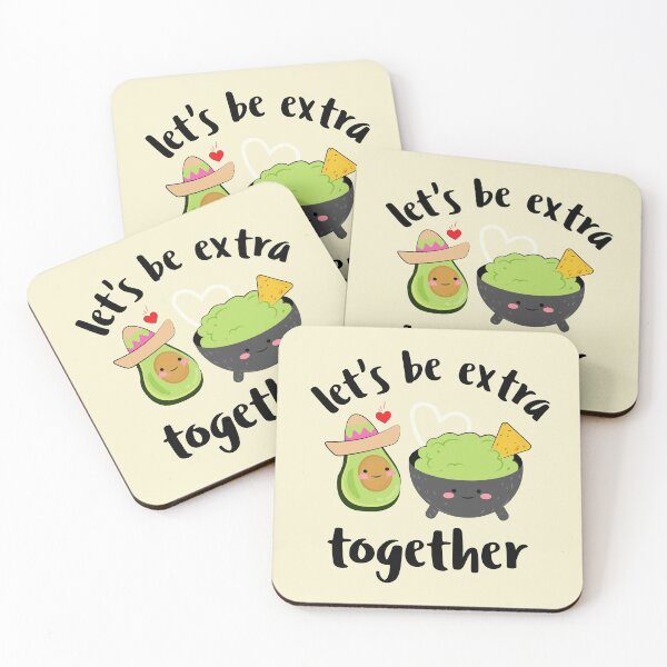 Item preview, Let's be extra together, avocado valentines gift designed and sold by thegoldenyears.