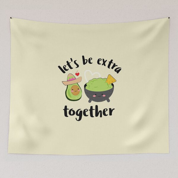 Item preview, Let's be extra together, avocado valentines gift designed and sold by thegoldenyears.