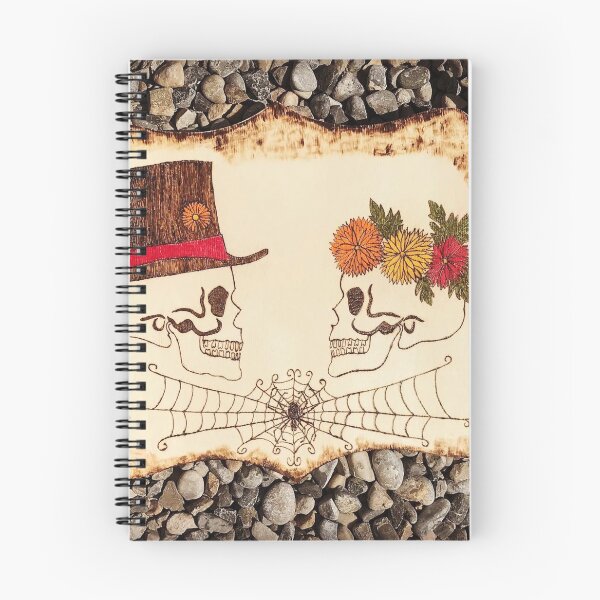 Item preview, skull couple art designed and sold by countrypines.