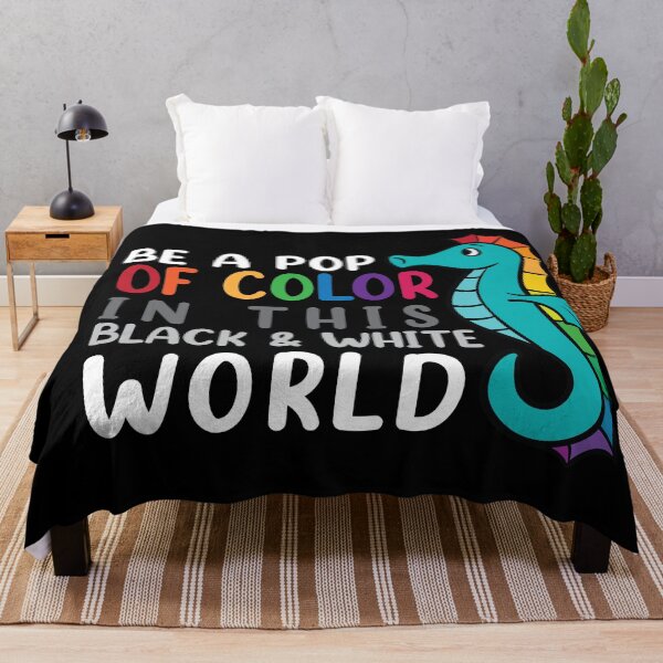Item preview, Be a Pop of Color Seahorse Rainbow Colorful designed and sold by heathercashart.