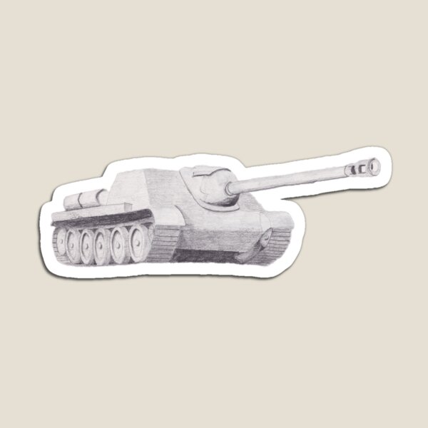 Item preview, Destructor de tanques SU-100, dibujado a mano designed and sold by Imminentfate.
