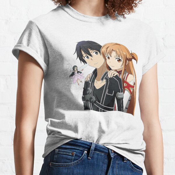 Vista previa del artículo con la obra «Kirito y Asuna | Yui kawaii», diseñado y vendido por lenaturner.