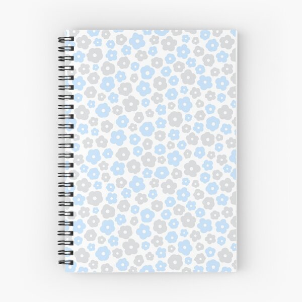 Item preview, Cute Little Pastel Blue and Gray Flower Pattern designed and sold by ButterandCheese.