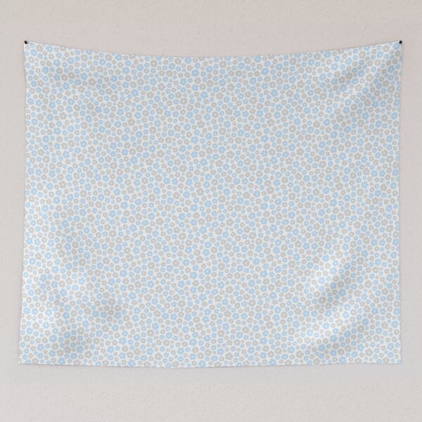 Item preview, Pequeño y lindo patrón de flores azul y gris pastel designed and sold by ButterandCheese.