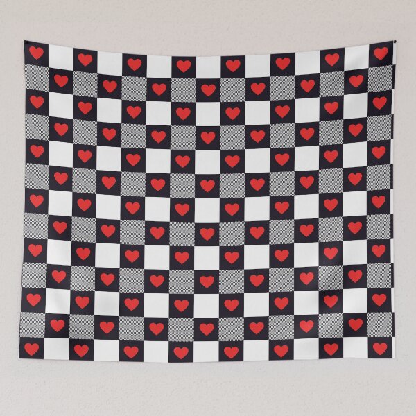 Item preview, Valentine's Day Buffalo Plaid Red Hearts designed and sold by Got2BSnazzy.