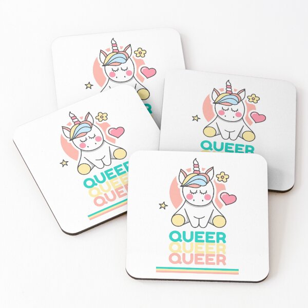 Item preview, Queer Queer Queer Happy Unicorn designed and sold by TrackinDaTrends.