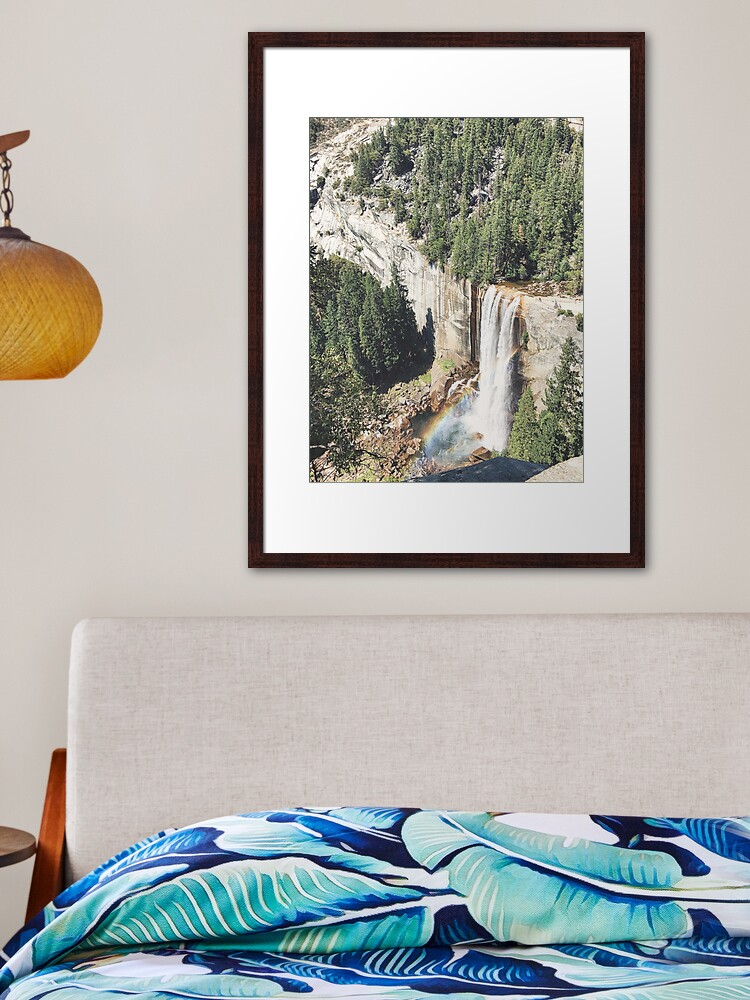Thumbnail 2 of 7, Framed Art Print, Waterfall with Rainbow designed and sold by BAYSTALT.