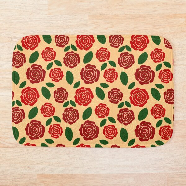 Artikelvorschau, Elegantes rotes Rosenmuster im Retro-Stil entworfen und verkauft von ButterandCheese.