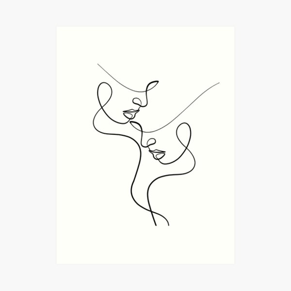 Single Line Art Art Prints Redbubble