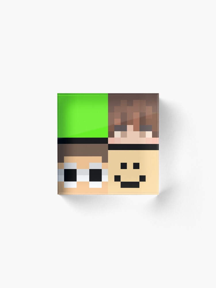 Dream, Karl, George, Quackity Minecraft skins DSMP Acrylic Block