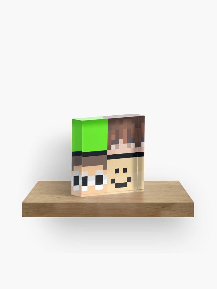 Dream, Karl, George, Quackity Minecraft skins DSMP Acrylic Block