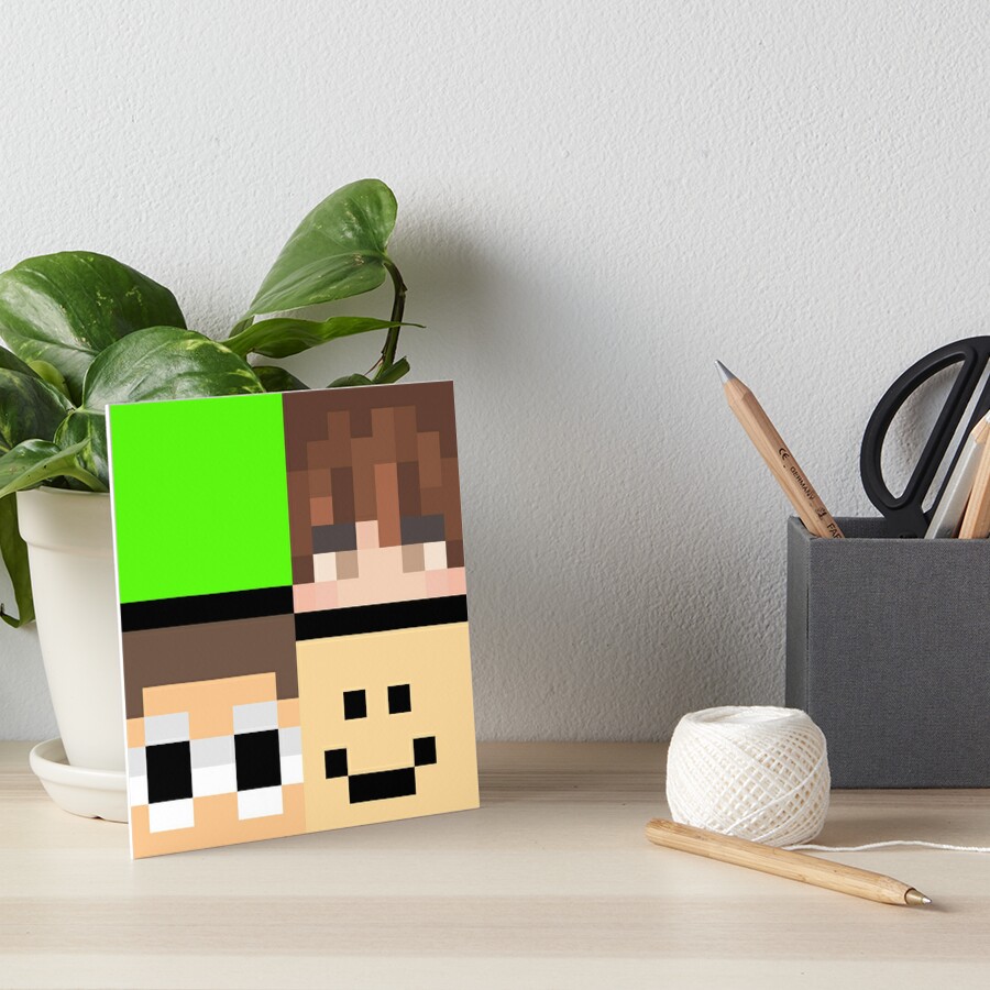 Dream, Karl, George, Quackity Minecraft skins DSMP Acrylic Block