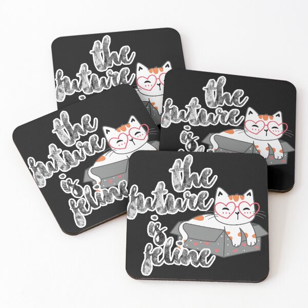 Item preview, The Future Is Feline Cute Cat With Glasses designed and sold by SimoArte.