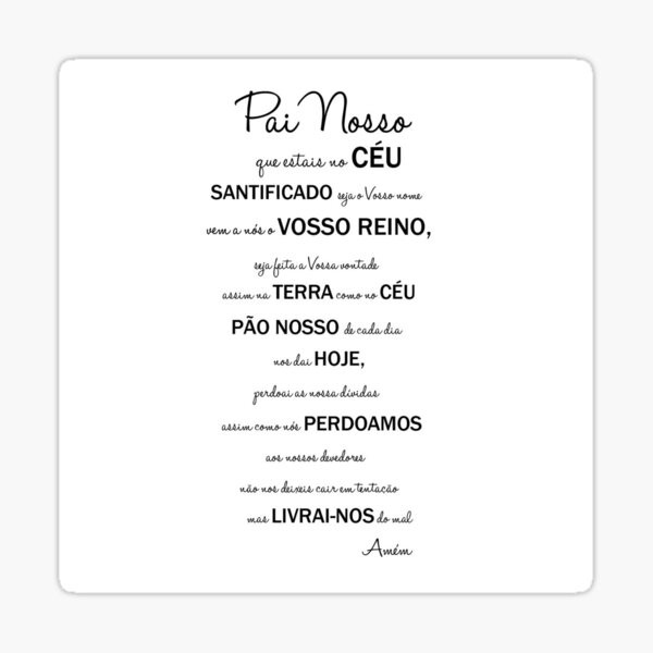 Item preview, Pai Nosso - Heavenly Father in Portuguese designed and sold by PraalStore.