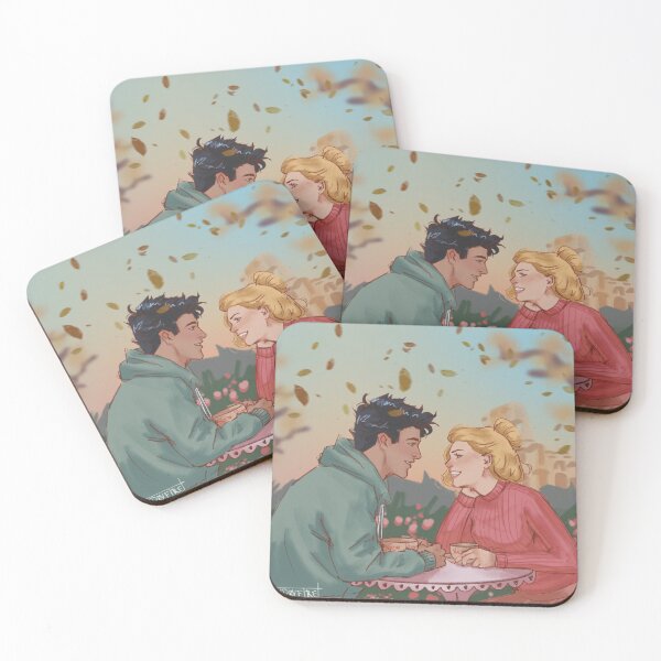 Item preview, Percy and Annabeth on a cafe designed and sold by windbyfire.