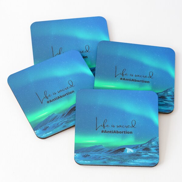 Item preview, Life Is Sacred #AntiAbortion Aurora Background designed and sold by ChristianCoding.